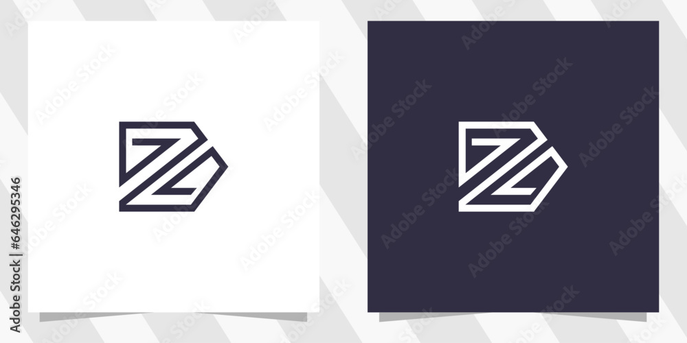 letter dz zd logo design letter dz zd logo design