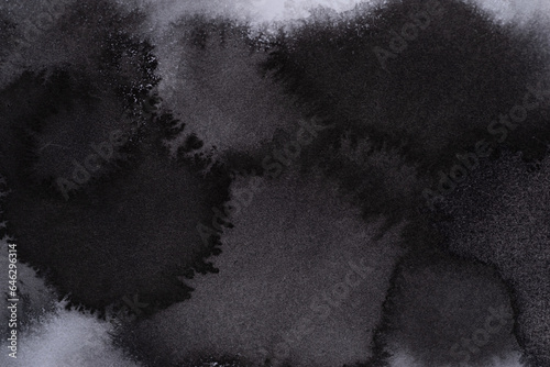 不思議な黒インクの模様