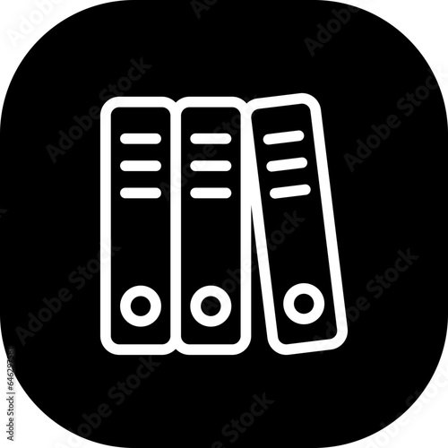Records human resources icon with black filled line outline style. record, sign, symbol, outline, line, audio, music. Vector Illustration