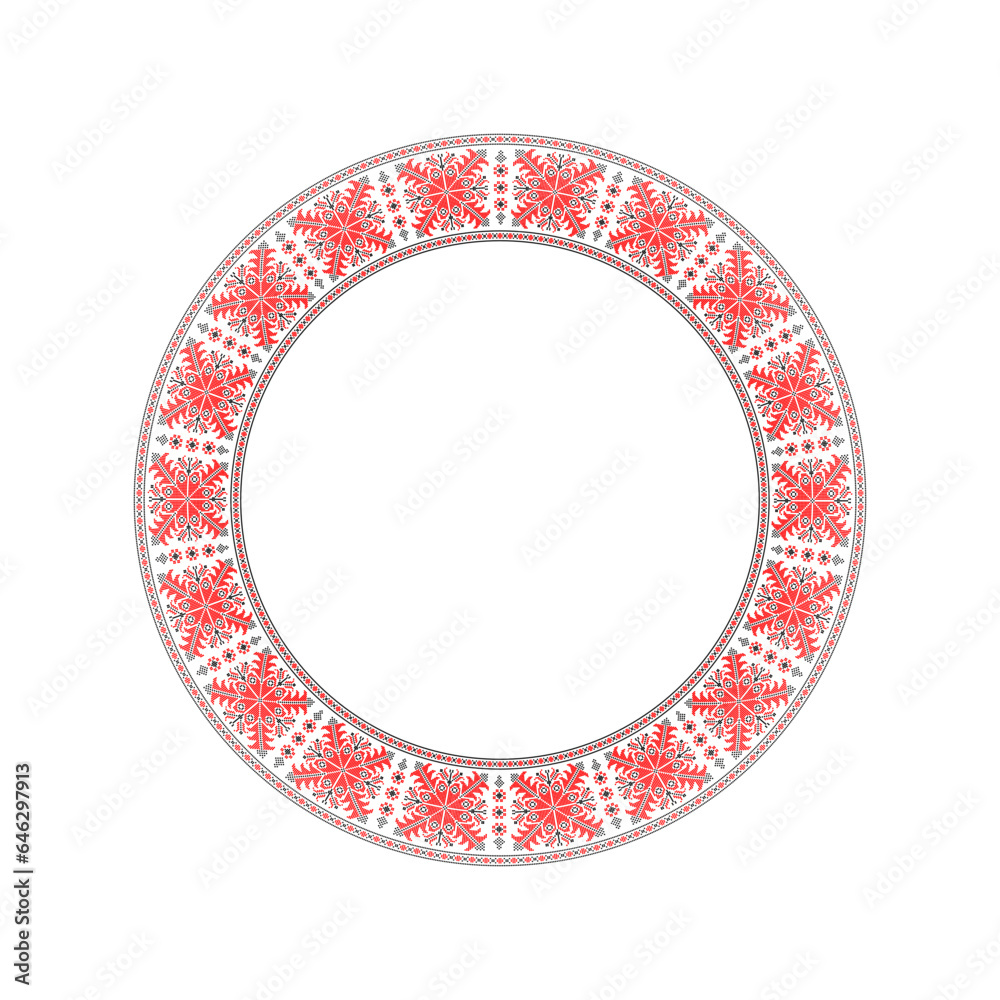 Vector illustration of Ukrainian ornament in ethnic style, identity, vyshyvanka, embroidery for print clothes, websites, banners. Background. Geometric design, border, copy space, frame Vector illustration of Ukrainian ornament in ethnic style, identity, vyshyvanka, embroidery for print clothes, websites, banners. Background. Geometric design, border, copy space, frame