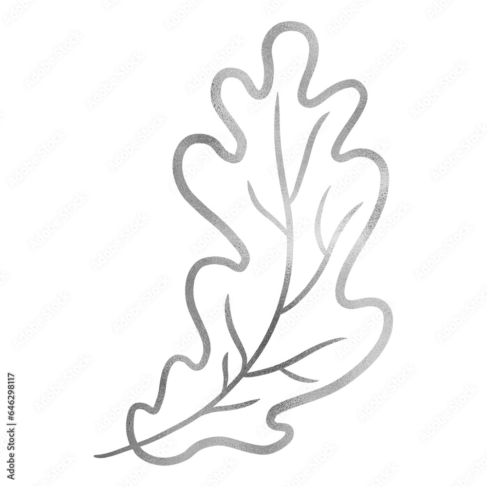 Obraz premium Silver Fall Leaf