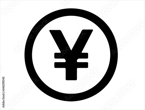 Chinese yuan currency sign vector art