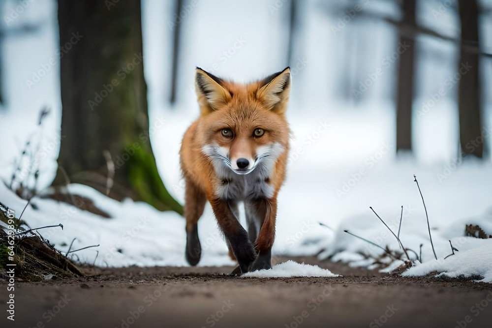 fox in the snow fox in the snow