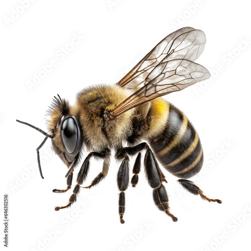 honey bee walking isolated on white © Tidarat