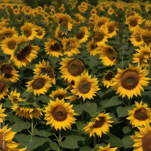 A field of sunflowers that follow the path of the sun  creating a mesmerizing dance of petals and light4