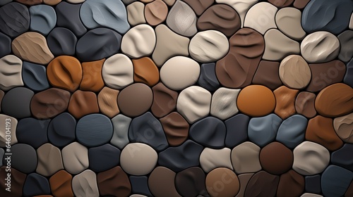 Fondo con piedras de distintos colores. Concepto de materiales y textura. Generado por IA.