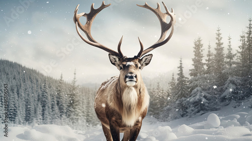 reindeer in winter 