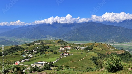 View from the Top of Liushishi Mountain over the Valley