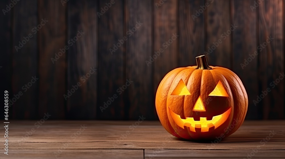 Jack O' Lantern Halloween Pumpkin. Generative AI Jack O' Lantern Halloween Pumpkin. Generative AI