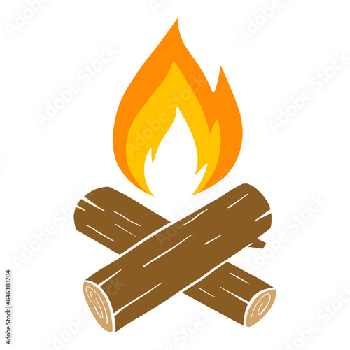 campfire vector illustration