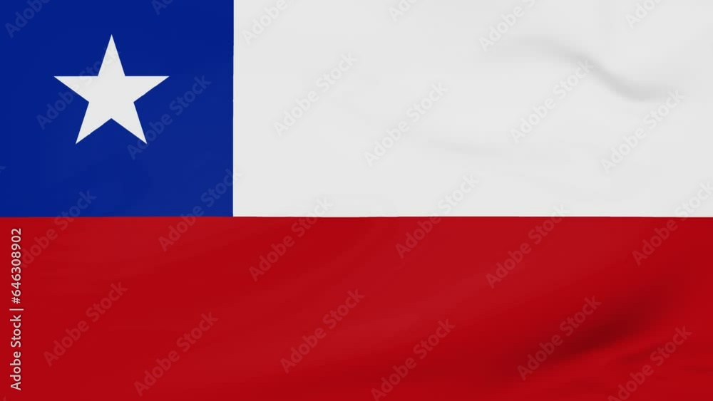 Chile flag waving animated background