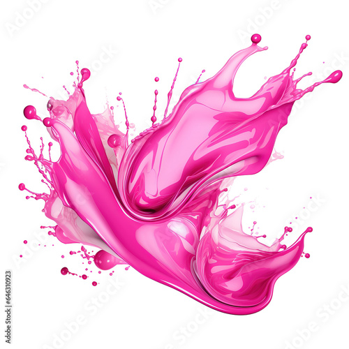 Splashes of pink paint