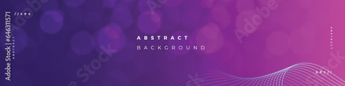 Linkedin purple banner abstract background, social media banner bokeh template