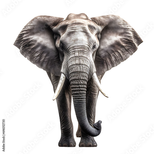 Majest  tischer Elefant auf transparentem Hintergrund - Anmutiger Riese