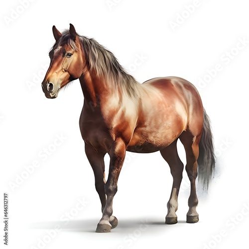 Horse  white background 