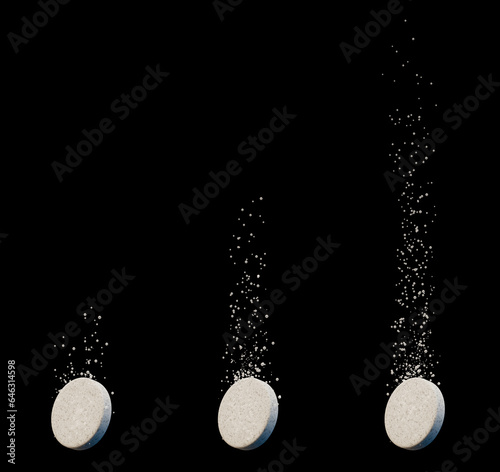 Effervescent Tablet Dissolve Stages