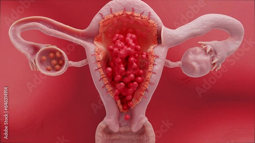 Menstrual cycle changes, animation photo