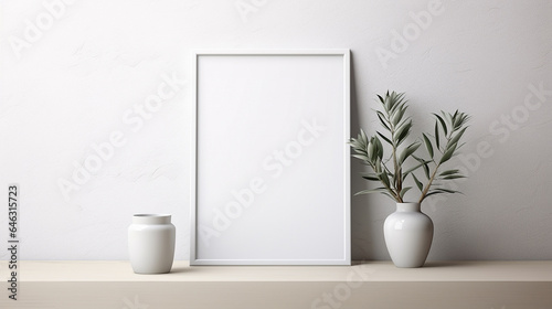  Home interior poster frame mockup