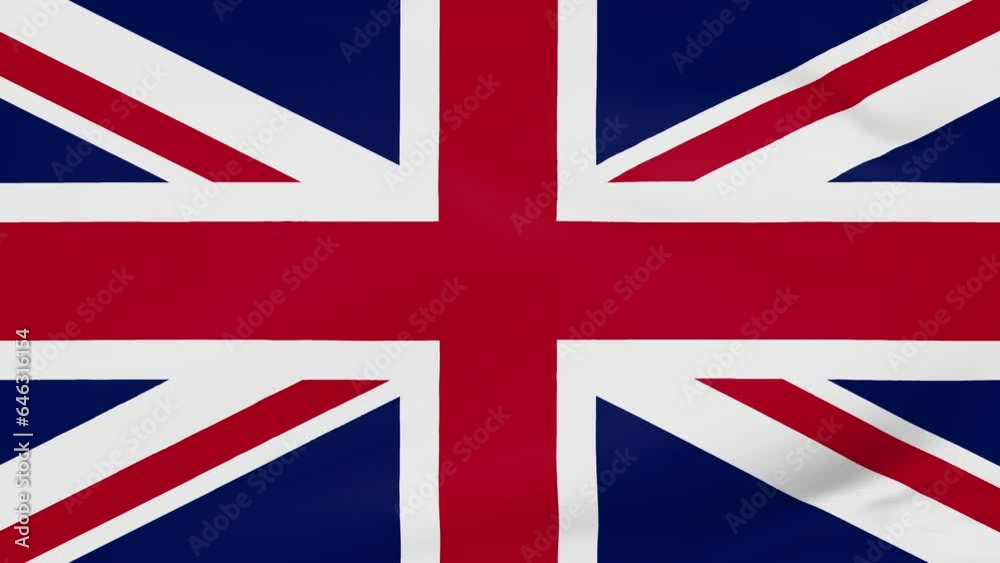 United Kingdom flag waving animated background United Kingdom flag waving animated background