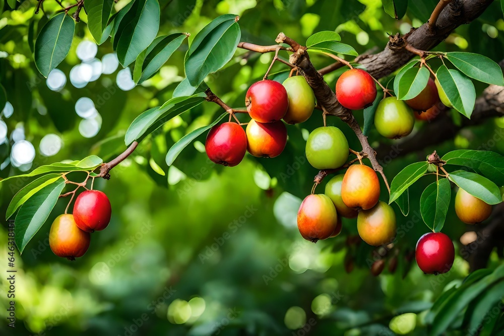 apples on a branch