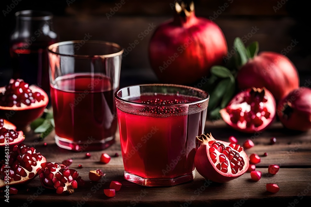 pomegranate juice and fruits pomegranate juice and fruits