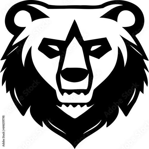 simple bear head mascot