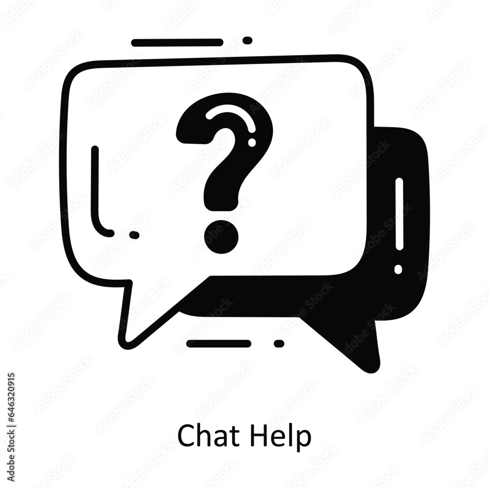 Chat Help doodle Icon Design illustration. Logistics and Delivery Symbol on White background EPS 10 File Chat Help doodle Icon Design illustration. Logistics and Delivery Symbol on White background EPS 10 File