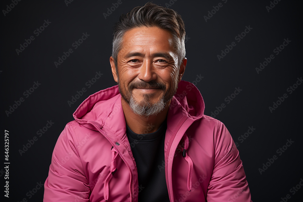 Studio portrait of handsome middle age asian man standing on different colours background Studio portrait of handsome middle age asian man standing on different colours background