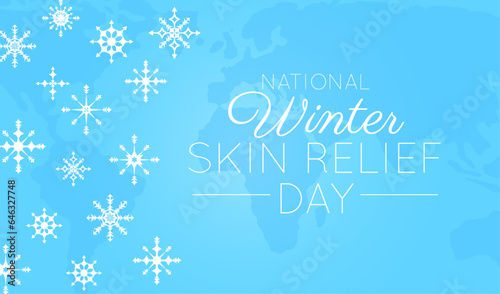 National Winter Skin Relief Day Background Illustration