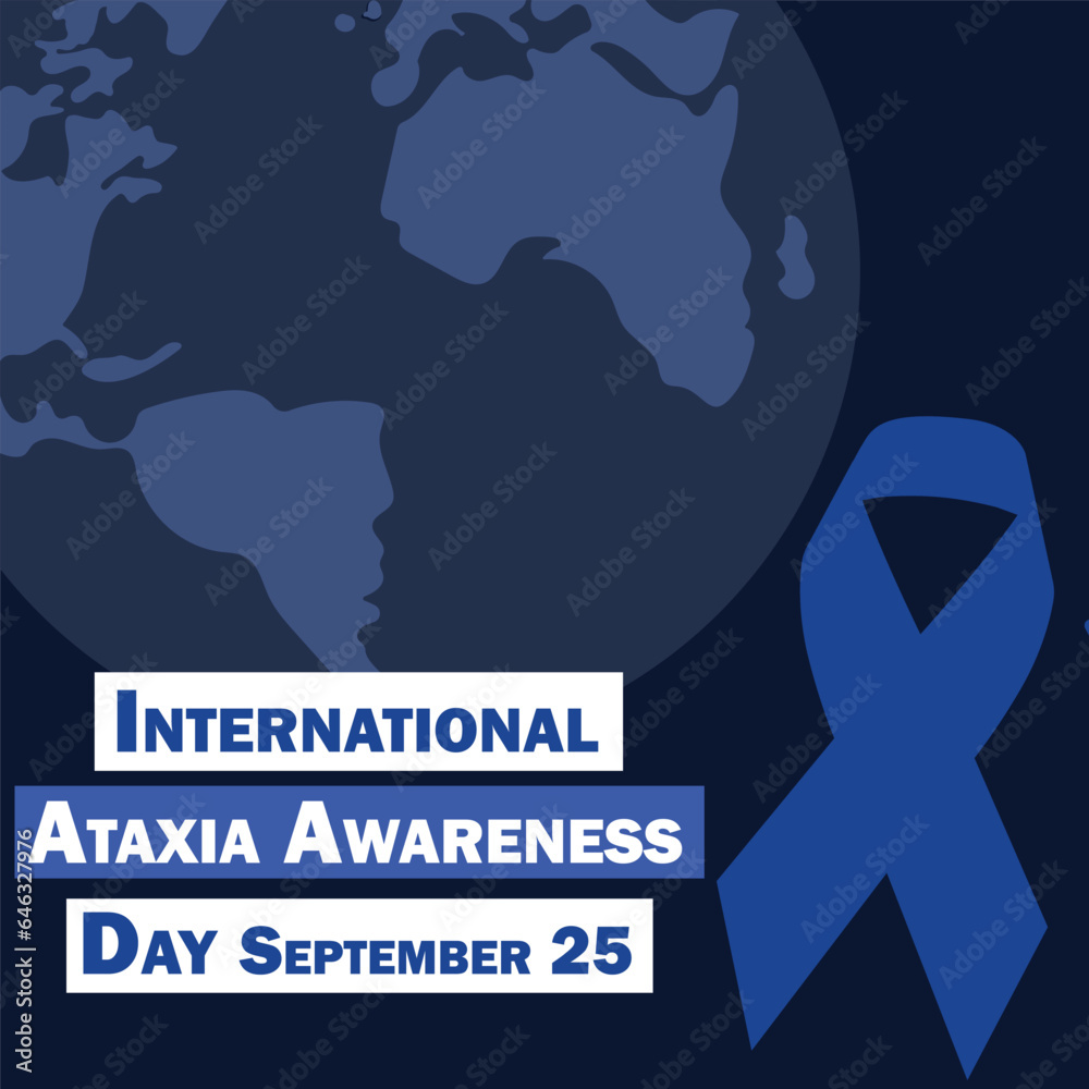 Naklejka premium International Ataxia Awareness Day vector banner design. International Ataxia Awareness Day modern minimal graphic poster illustration.