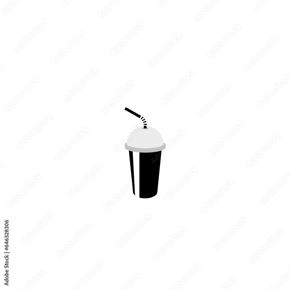 Milkshake drink icon isolated on white background