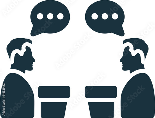 Debate icon. Monochrome simple sign from election collection. Debate icon for logo, templates, web design and infographics.