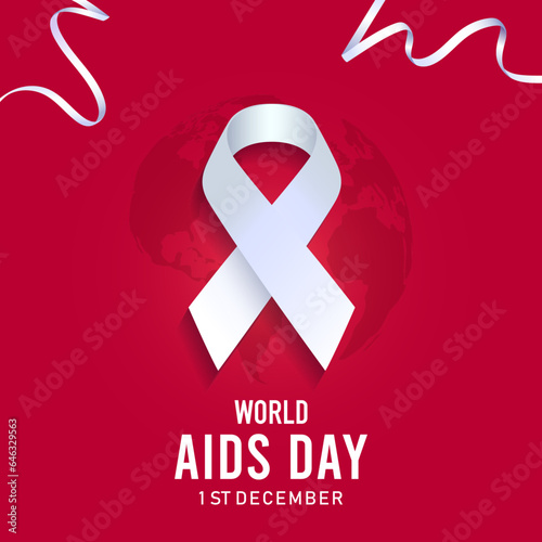 world aids day, 1 december. Prevent AIDS. background design with aids awareness and prevention concept, red ribbon symbol. care about public health