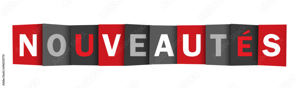 NOUVEAUTES bannière rouge vecteur NOUVEAUTES bannière rouge vecteur