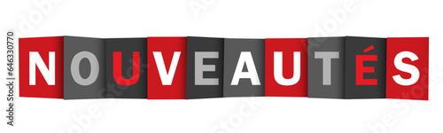 NOUVEAUTES bannière rouge vecteur
