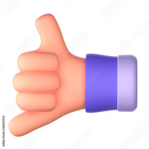 call me hand gesture 3d icon