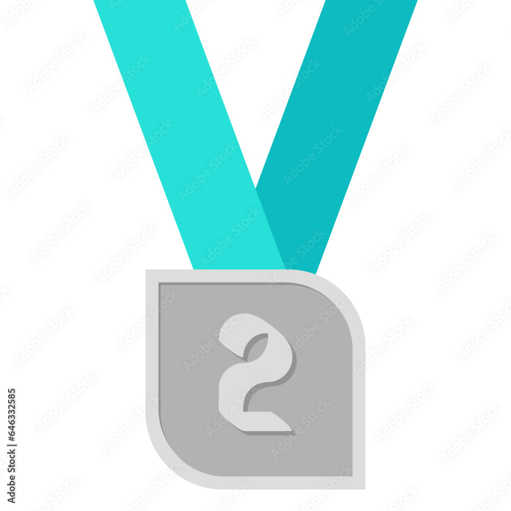 Second Place Silver Medal Green Ribbon Basic Shape
Second Place Silver Medal Green Ribbon Basic Shape