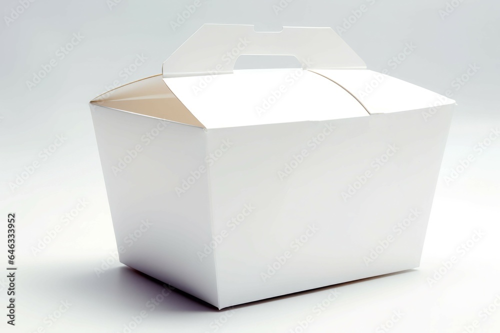 Chinese food box white solid. Generate Ai Chinese food box white solid. Generate Ai