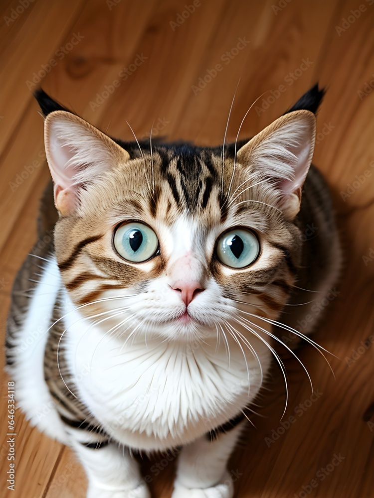 Portrait of a cat,  Generative AI