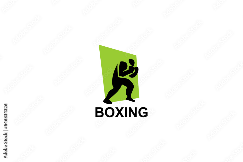 Boxing sport vector line icon. sportsman, practice boxing stance. sport pictogram illustration. Boxing sport vector line icon. sportsman, practice boxing stance. sport pictogram illustration.