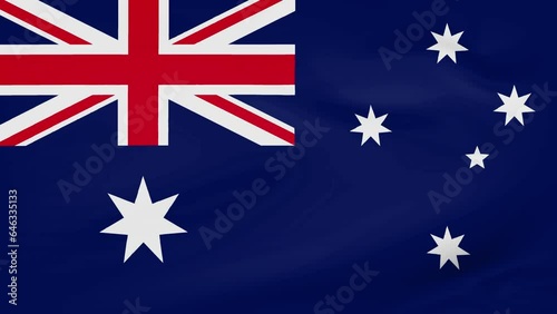 Australia flag waving animated background