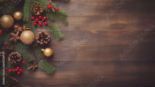a minimalist Christmas background with copy space