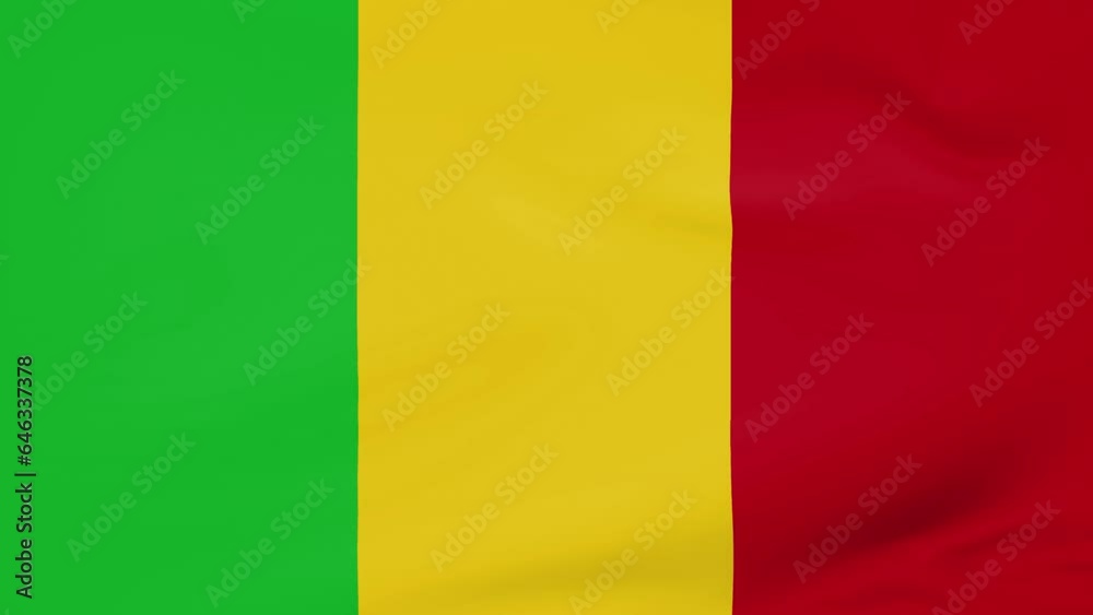 Mali flag waving animated background Mali flag waving animated background