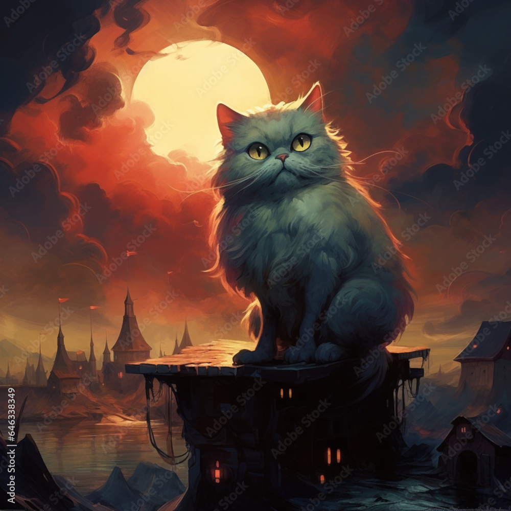 cat on the moon cat on the moon