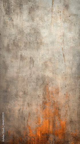 Abstract grungy  concrete  plaster textured background  in brown and orange colors. Vertical backdrop for banner  montage or texture.