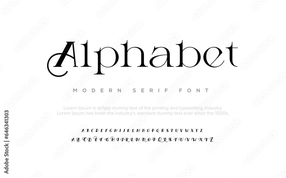 Minimal font creative modern alphabet. Typography with dot regular and number. minimalist style fonts set. vector illustration - obrazy, fototapety, plakaty 