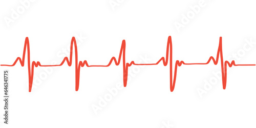 Heartbeat line, Pulse trace, ECG or EKG Cardio graph symbol for Healthy and Medical Analysis