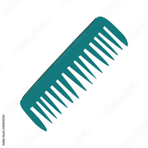 Vector cartoon illustration of a flat hair comb. Isolated design on a white background.
