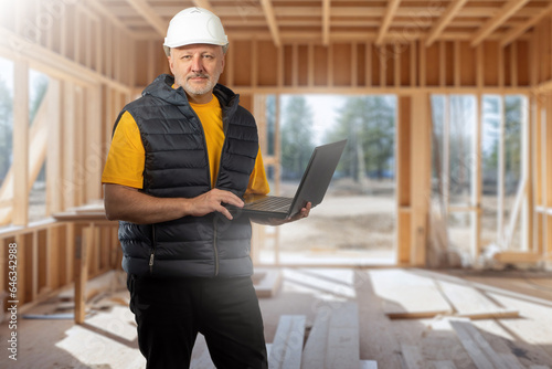 Man builder. Foreman with l...