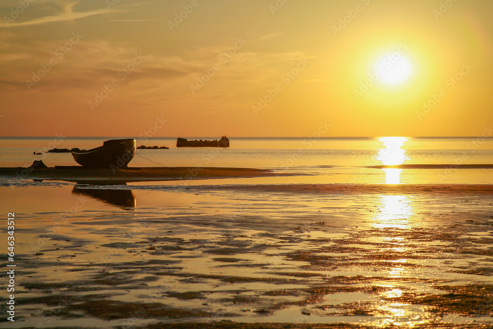 sunset on the sea sunset on the sea